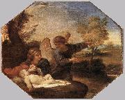 Andrea Sacchi Hagar and Ishmael in the Wilderness oil